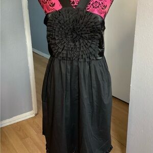 NWOT Burlapp Black Halter Sundress 12